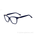 Stock de gros Nouveau design de haute qualité Black Ladies Acetate Glasses Frames